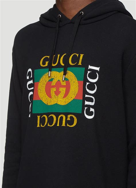 hooded zip-up sweatshirt with gucci stripe fake|Gucci hoodie fake.